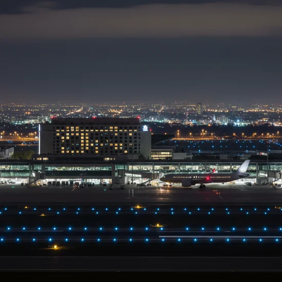 Aeroporto di notte