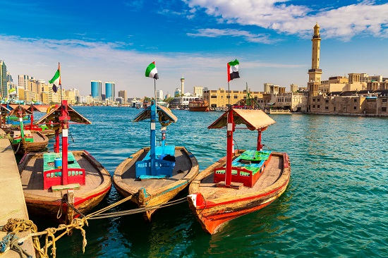 Abra wooden boat in Dubai