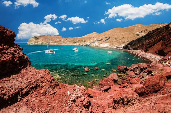 Red beach. Santorini island, Greece.